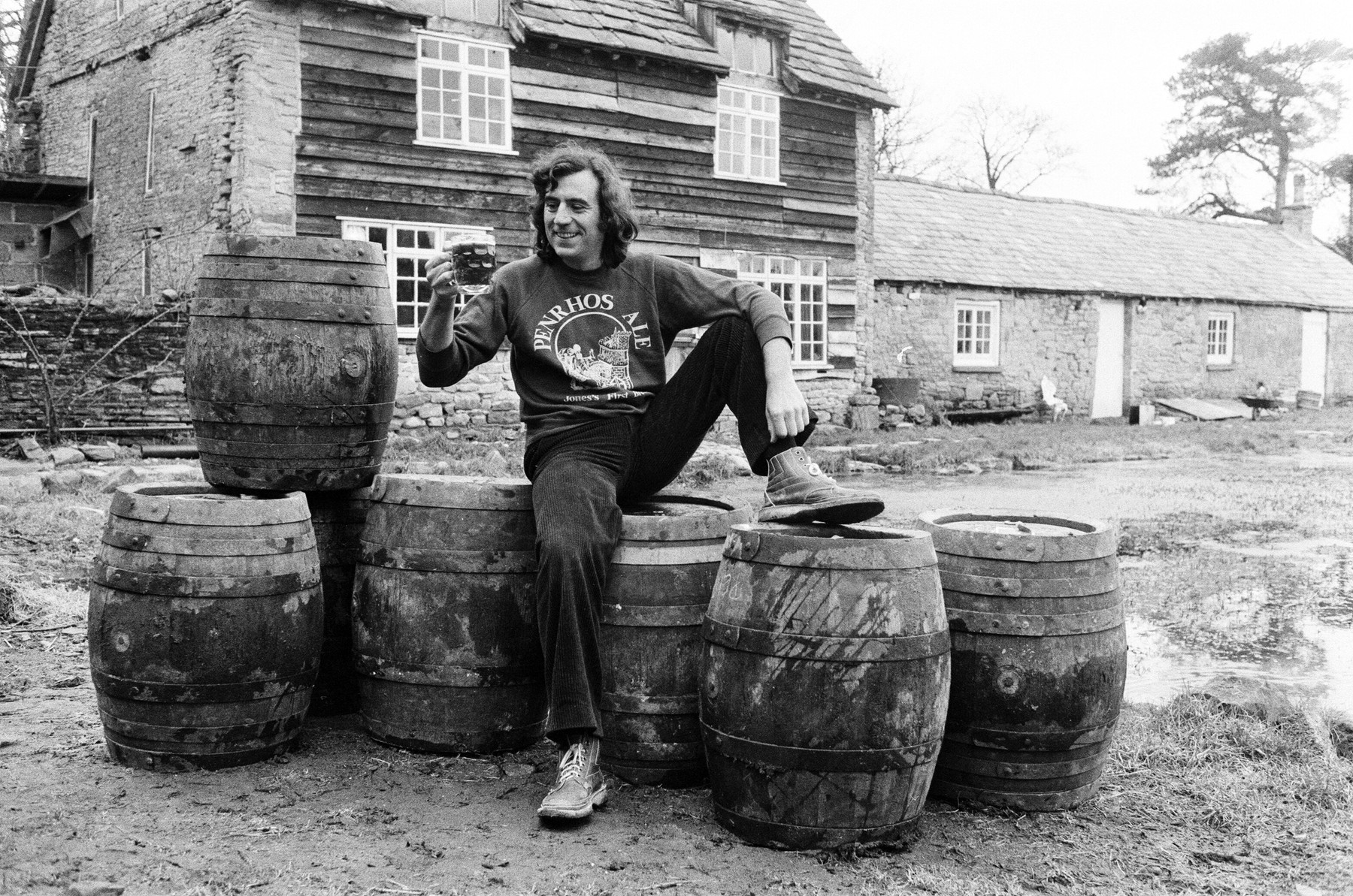 Terry Jones, script writer for Monty Python, has bought a brewery at Lyonshall, near Hereford. He is producing 100 barrels of beer weekly of his own brew called 'Jones Special'. 27th February 1978., Image: 494188897, License: Rights-managed, Restrictions: , Model Release: no, Credit line: George Phillips / MirrorPix / Profimedia